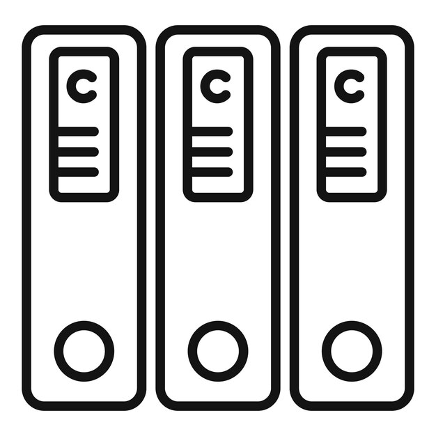 Copyright law office folders icon outline vector Electronic decision