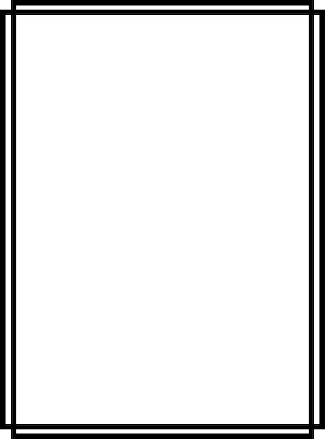corner border frame black line art elegant ornament decorative page frame simple proportion vertical template