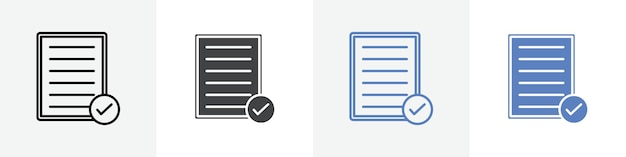 correct sheet icon vector set use for web ui or app