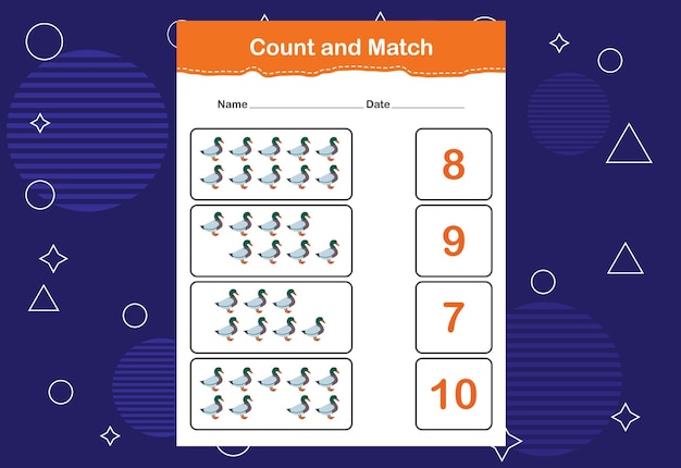 count and match with the correct number count how many birds and choose the correct number