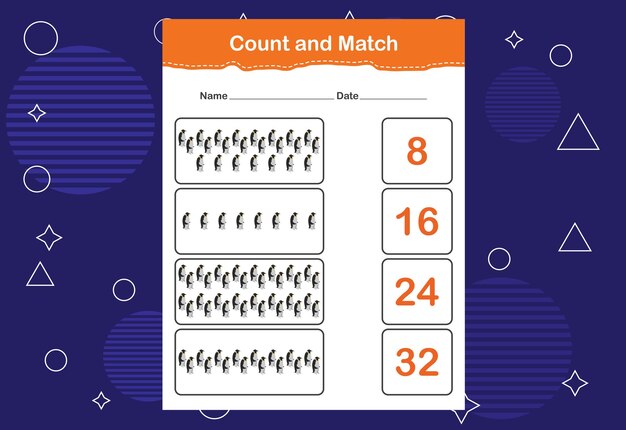 count and match with the correct number count how many birds and choose the correct number