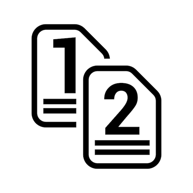 count document number icon black vector graphics