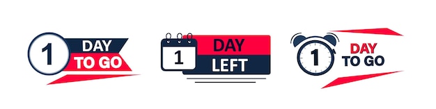 Countdown Badges 1 Day to GoLeft