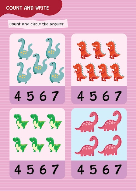 counting worksheet for kindergarten