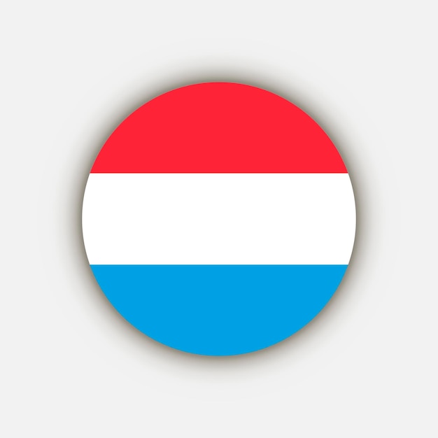 Country Luxembourg Luxembourg flag Vector illustration