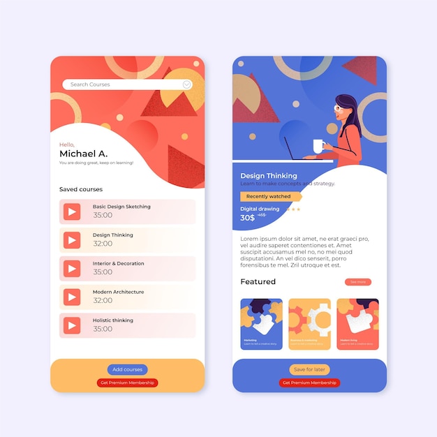 Course application template