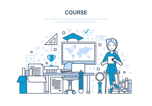 course system of training distance learning online education technology knowledge