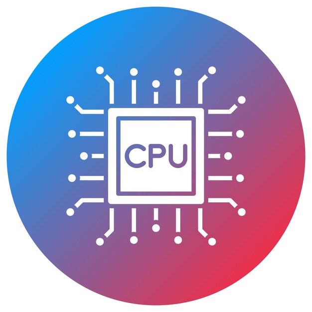 cpu icon vector image can be used for computer science