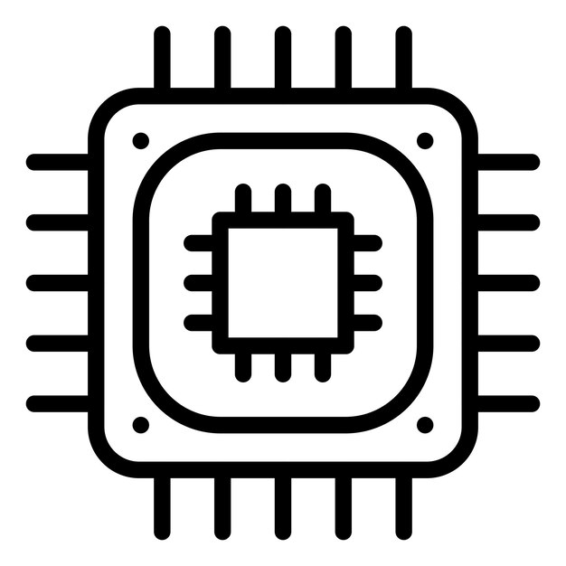 CPU Processor Icon Style