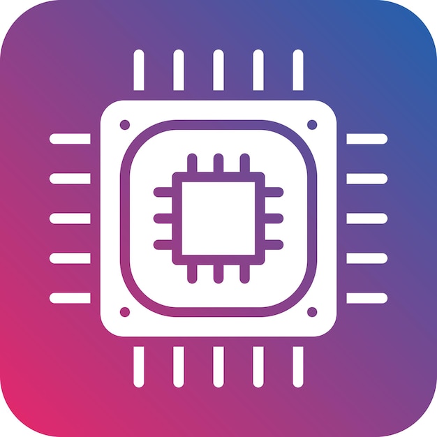 cpu processor icon style