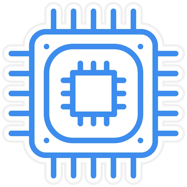 cpu processor icon style