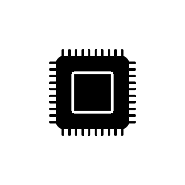 CPU Processor icon vector design templates isolated on white background