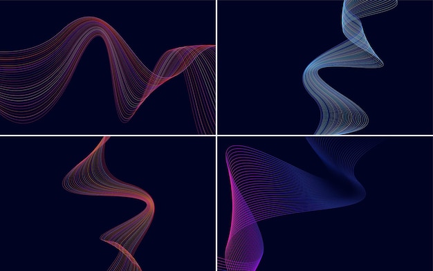 Create a professional and modern looking presentation flyer or brochure with this pack of vector backgrounds