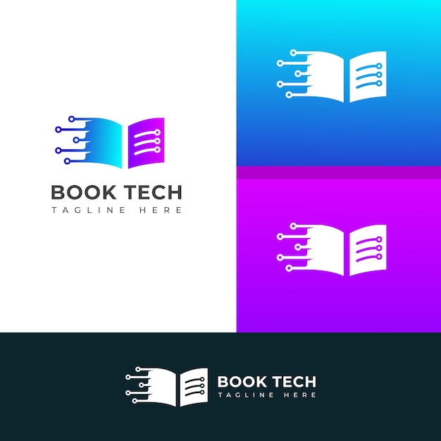 Creative Book tech logo design