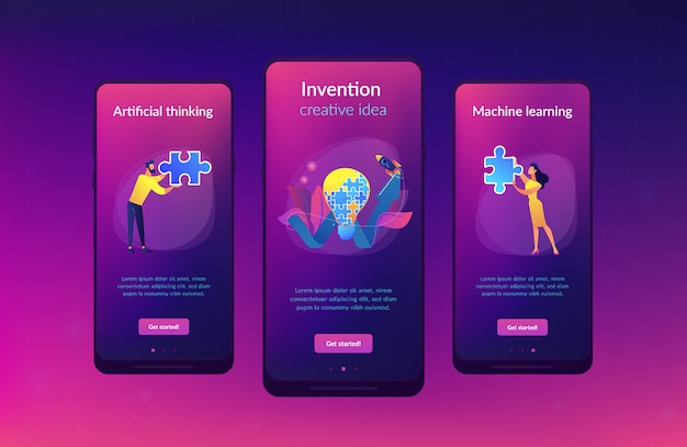 Creative idea app interface template