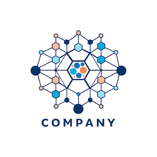 creative logo design for technology company vector illustration