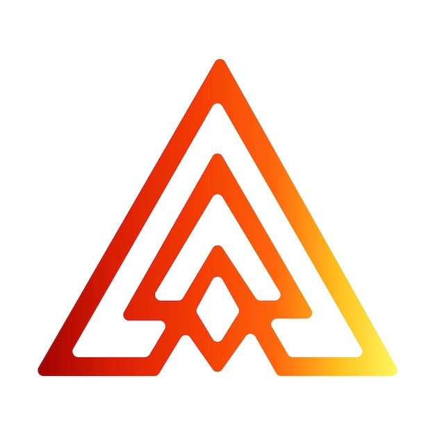 Creative Logo For Letter A with Firey Gradient