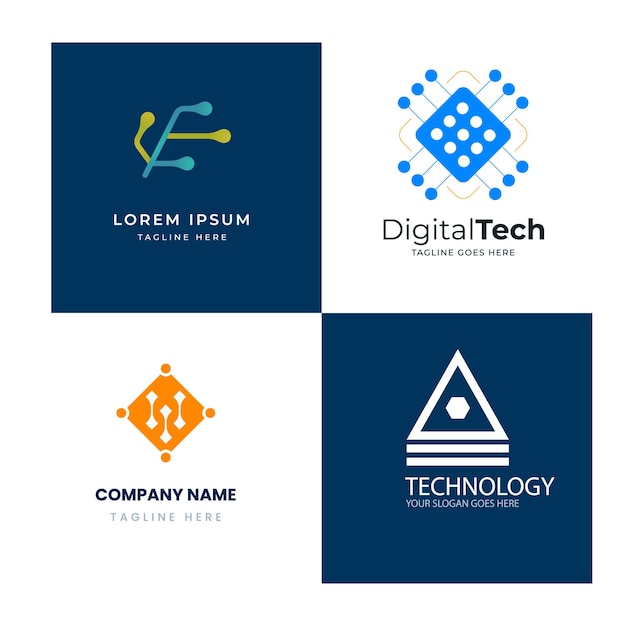 creative logo gradient blue logo geometric icon abstract logo vector