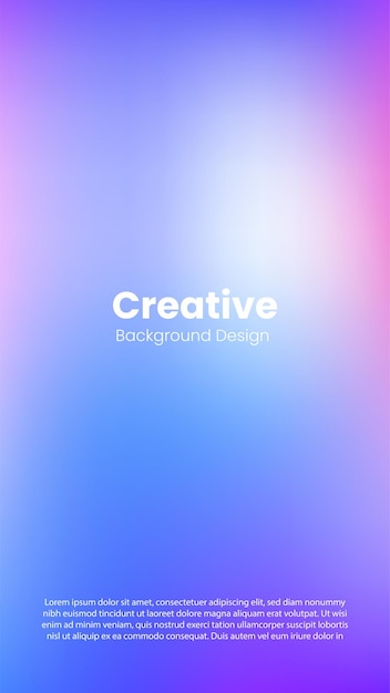 Creative modern color gradient background design template