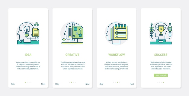 Creative successful idea, human brain processes