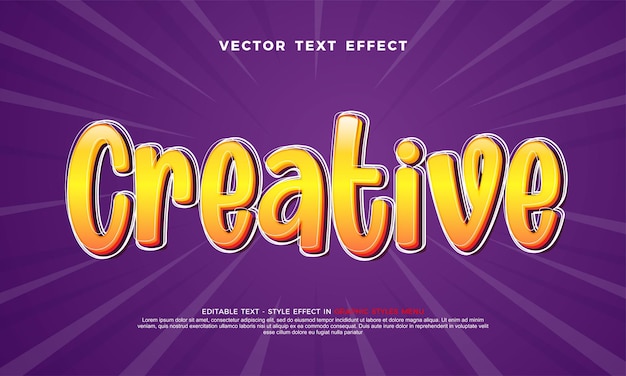 creative text effect editable 3d text style