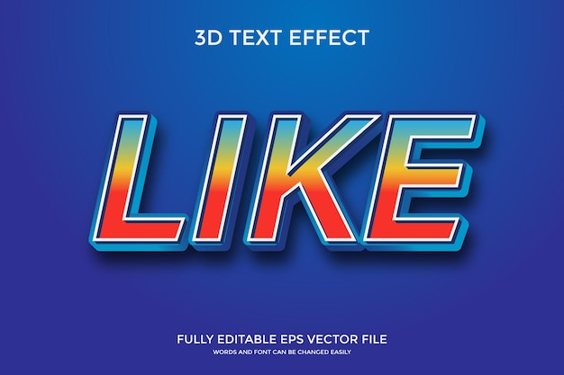 creative vector  text best editable text effect 3d style