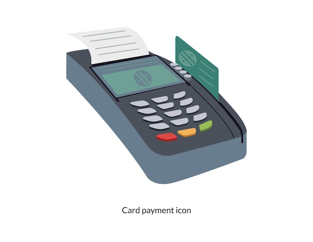 credit card machine flat icon