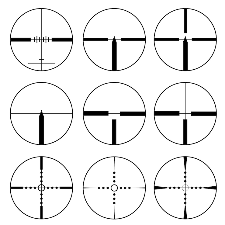 Vector cross hair and target set vector illustration