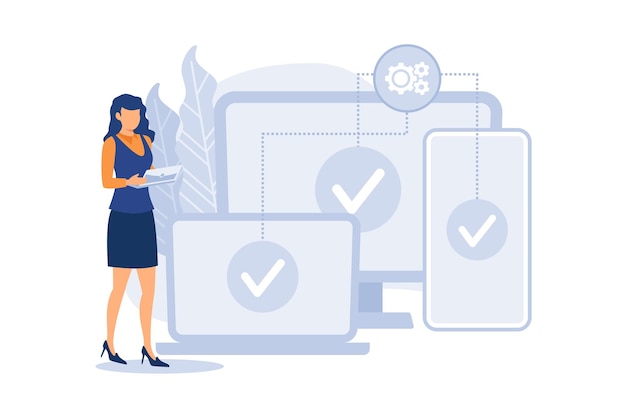 cross platform development flat modern design illustration