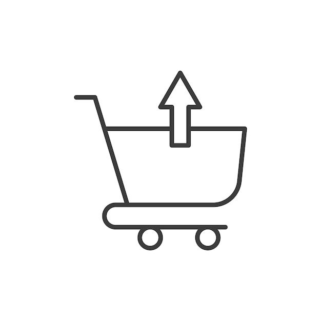 Cross sell line icon isolated on white background
