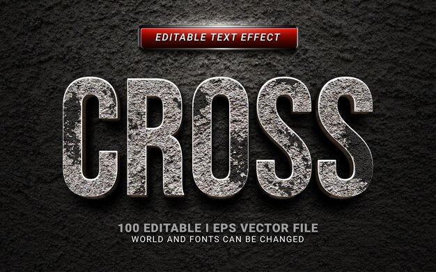 Cross text effect
