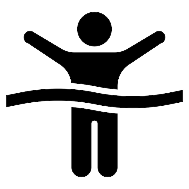 crossed finish line icon vector image can be used for track and field