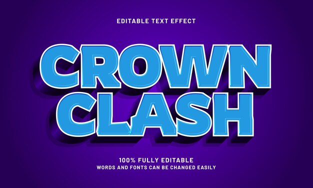 crown clash editable text effect with a knight and hero theme