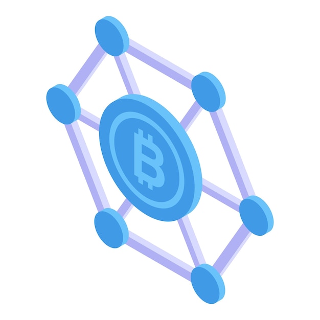 Crypto online scheme icon isometric vector Monetary currency