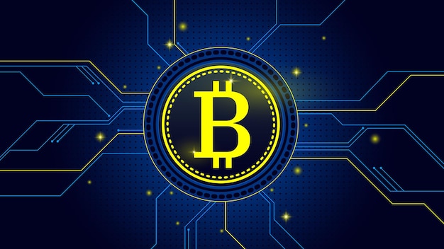 CryptoCurrency BlockChain Abstract Futuristic Background. Vector illustration