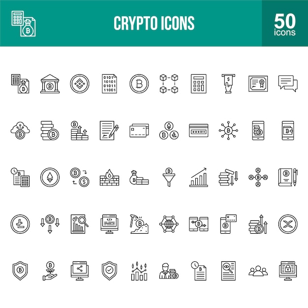 Cryptocurrency Icons Set