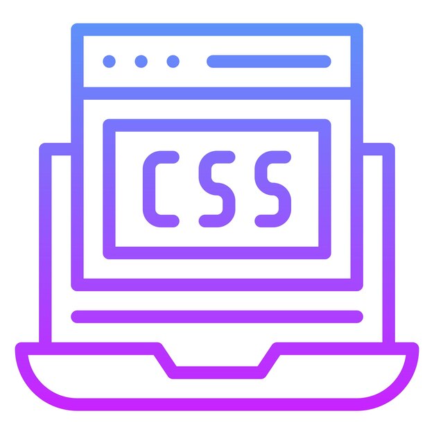 css code vector icon illustration of coding and development iconset