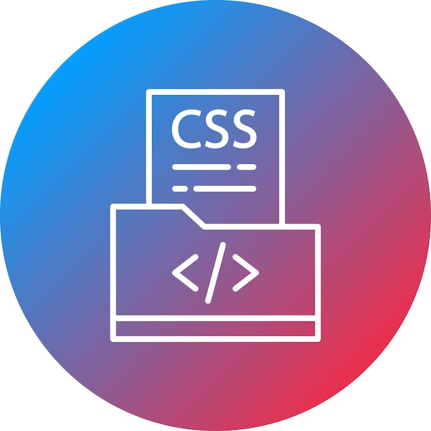 css file icon vector image can be used for coding and development