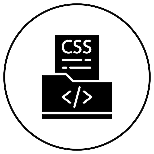 CSS File icon vector image Can be used for Coding and Development