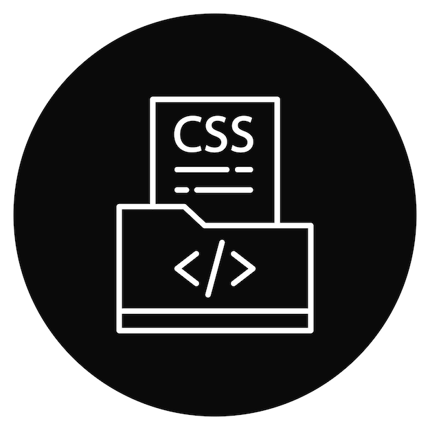 CSS File icon vector image Can be used for Coding and Development