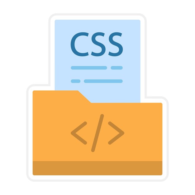CSS File icon vector image Can be used for Coding and Development