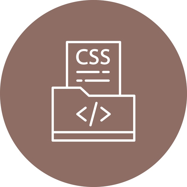 CSS File icon vector image Can be used for Coding and Development