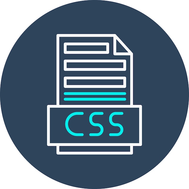 CSS File vector icon Can be used for Coding and Development iconset