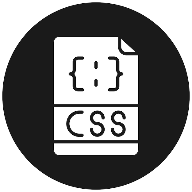 Css File vector icon Can be used for Computer Programming iconset