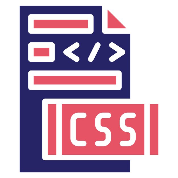 css file vector icon illustration of coding and development iconset