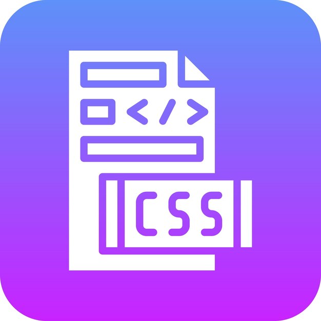 CSS File vector icon illustration of Coding and Development iconset
