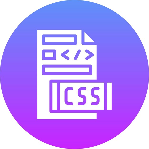 CSS File vector icon illustration of Coding and Development iconset