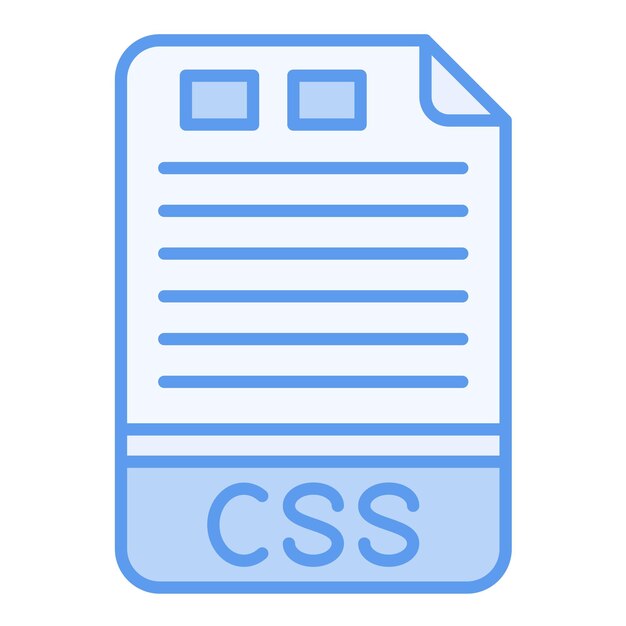 CSS icon vector image Can be used for File Formats