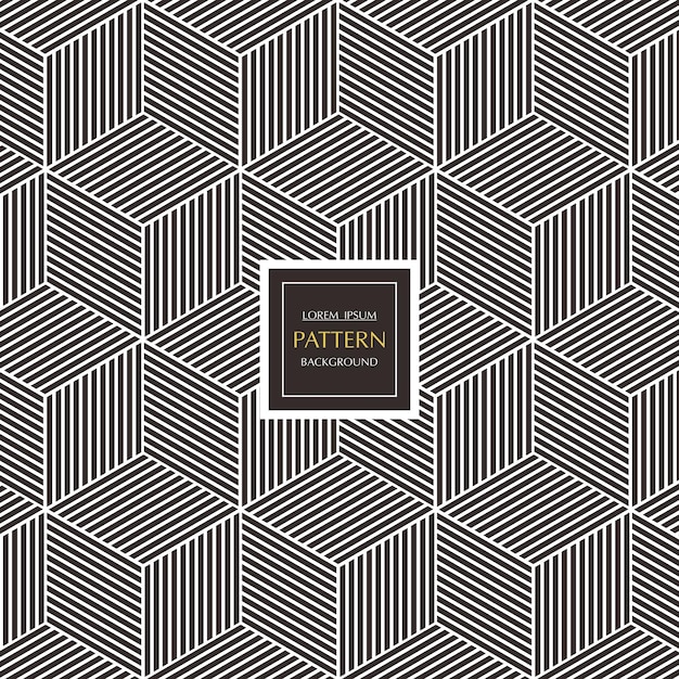 cube shape line pattern background