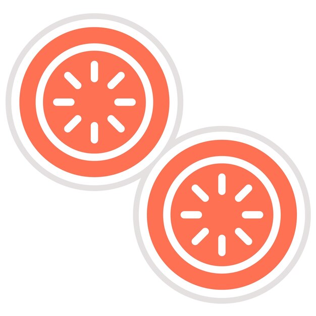 Cucumber slice Vector Icon Design Illustration